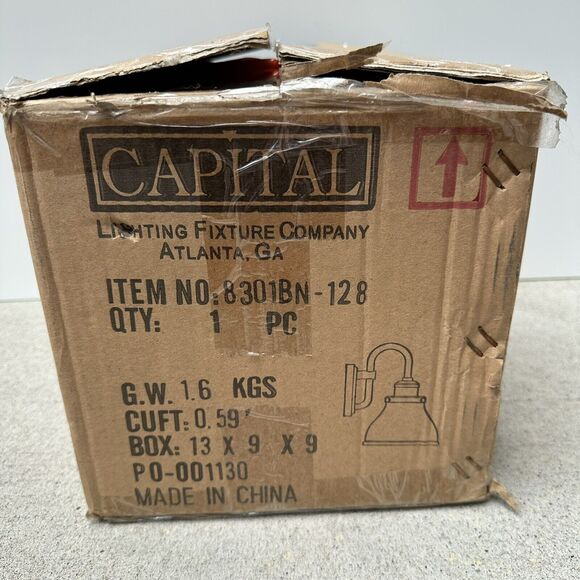 Capital Lighting 8301-128 Brushed Nickel Baxter 1-Light Bath Sconce Milk Glass - Picture 2 of 16